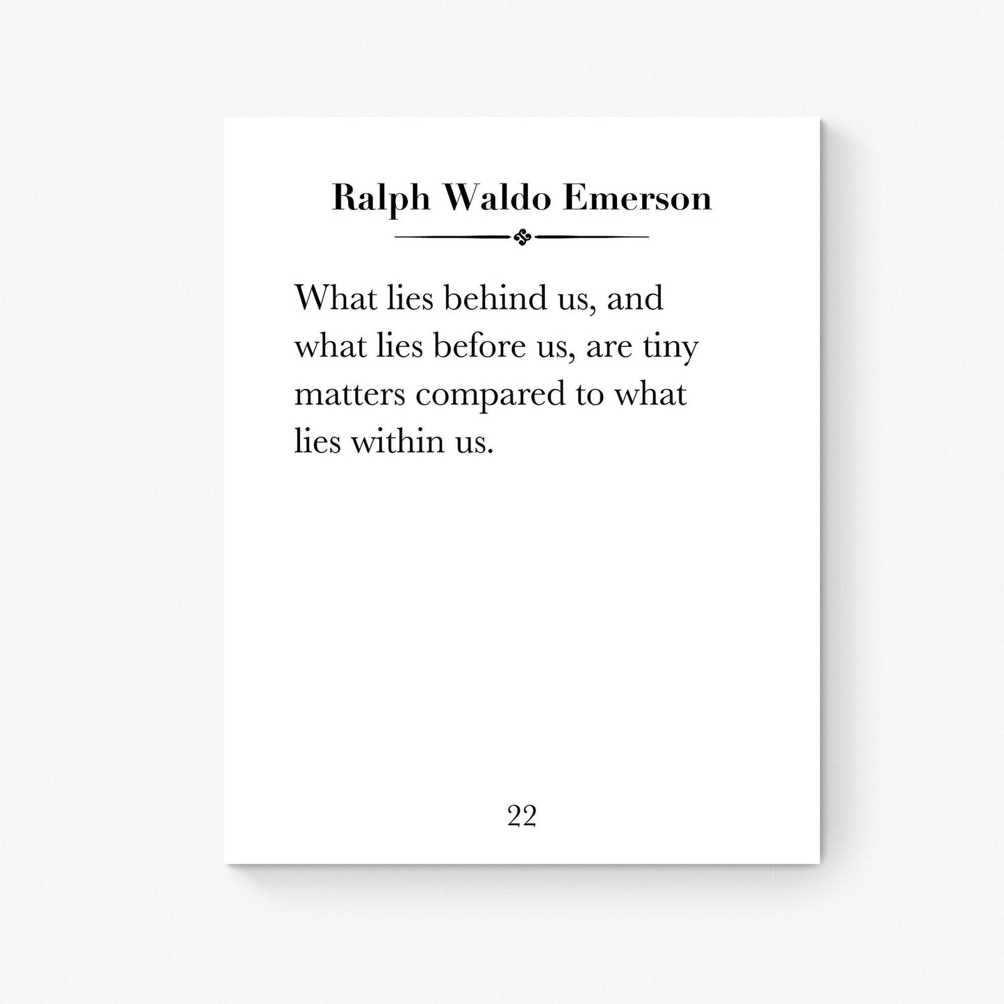 What Lies Behind Us | Ralph Waldo Emerson Quote | Home Decor Wall Artwork | Inspirational Gifts | Literary Book Page | Art Print