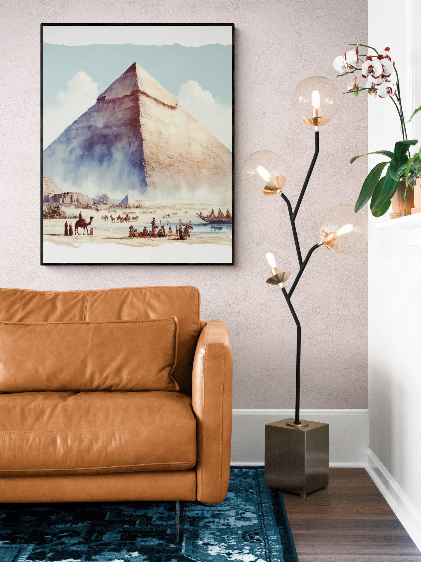 The Pyramid of Giza | Seven Wonders of the Ancient World Tourist Poster | Travel | Cultural Home Decor | History | Watercolor Wall Art Print