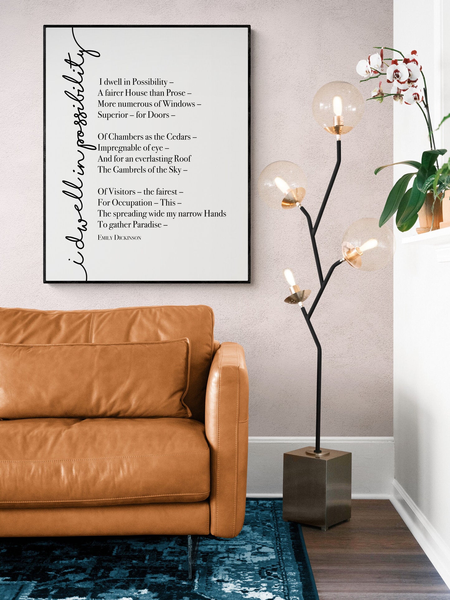 I Dwell In Possibility | Emily Dickinson Quote Poem | Poetry | Literary Book | Inspirational | Motivational Typography Art Print