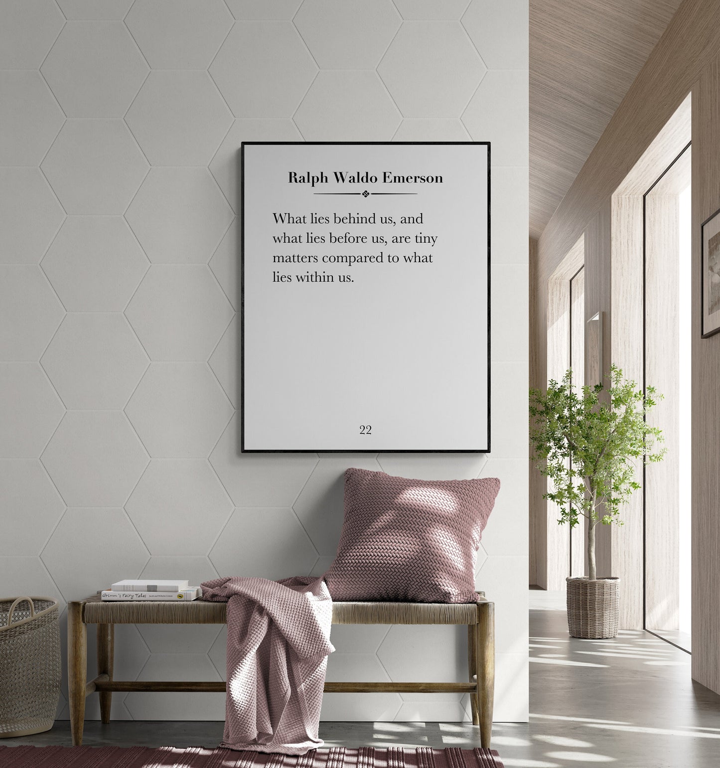 What Lies Behind Us | Ralph Waldo Emerson Quote | Home Decor Wall Artwork | Inspirational Gifts | Literary Book Page | Art Print