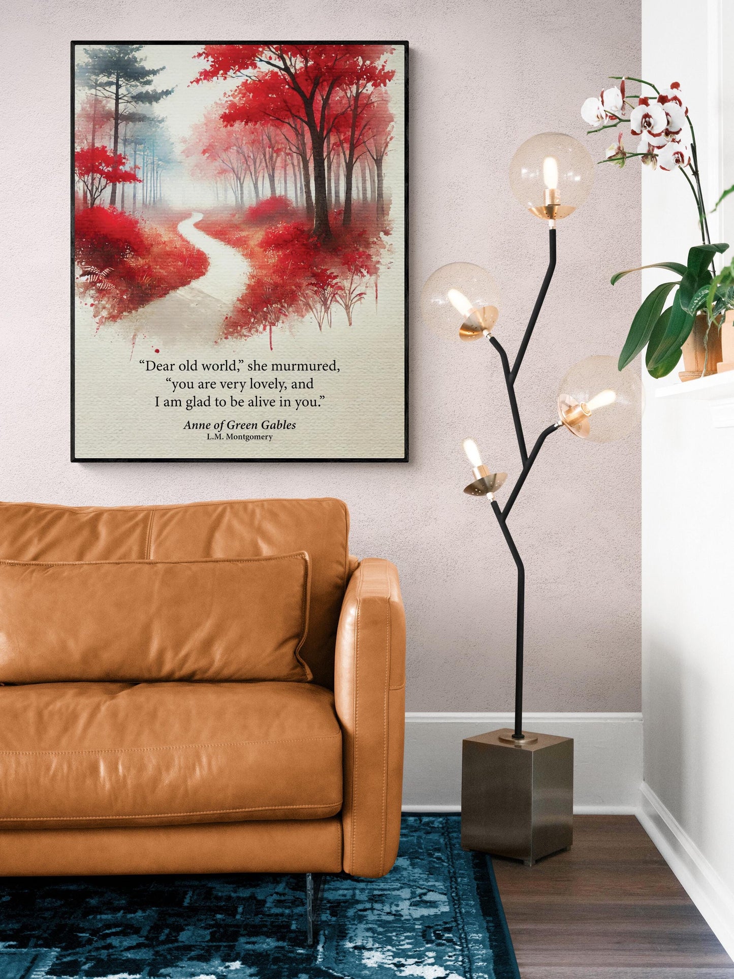 Dear Old World You Are Very Lovely | Anne of Green Gables | LM Montgomery | Forest Literature | Home Decor | Watercolor | Literary Art Print