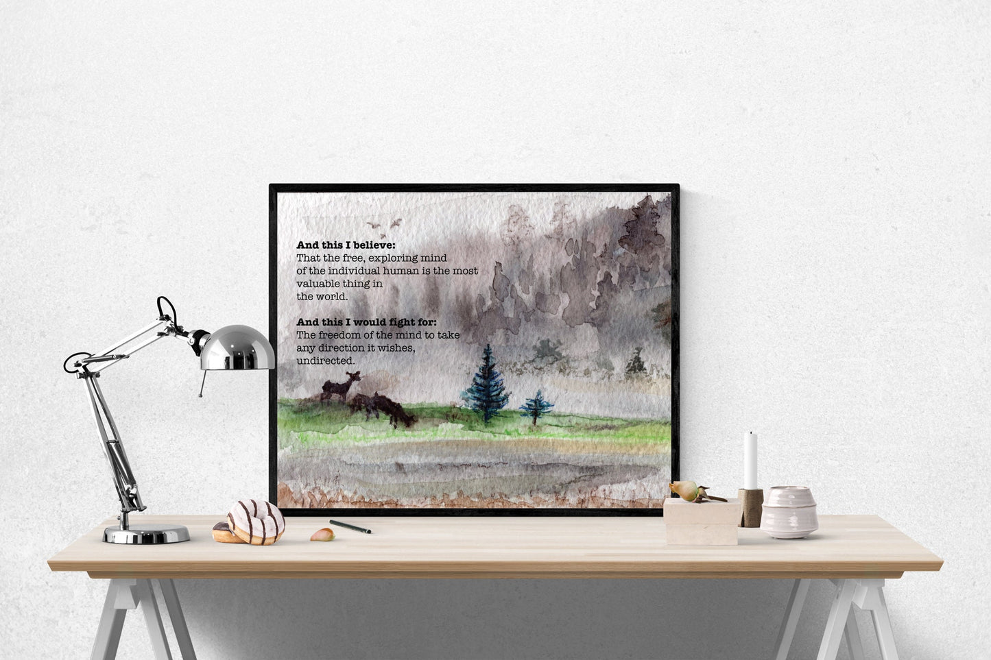 And This I Believe | And This I Would Fight For | East Of Eden | John Steinbeck | Art Print