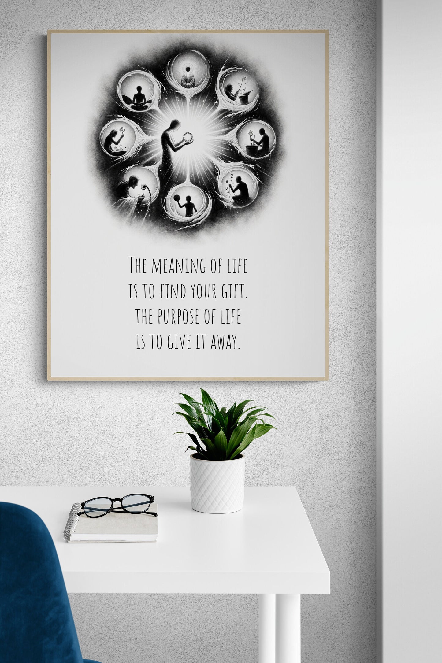 The Meaning Of Life Is To Find Your Gift from Pablo Picasso Inspirational Literature Art Print