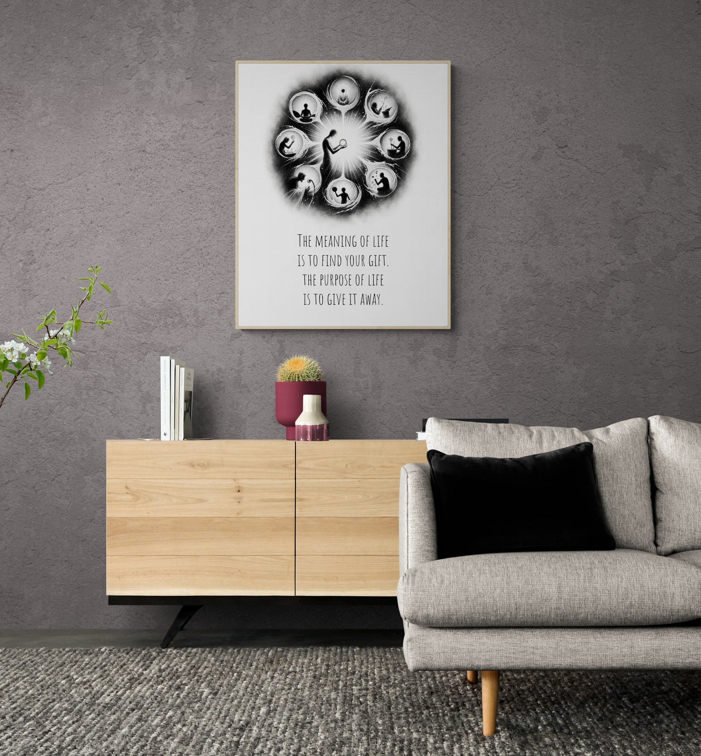The Meaning Of Life Is To Find Your Gift from Pablo Picasso Inspirational Literature Art Print