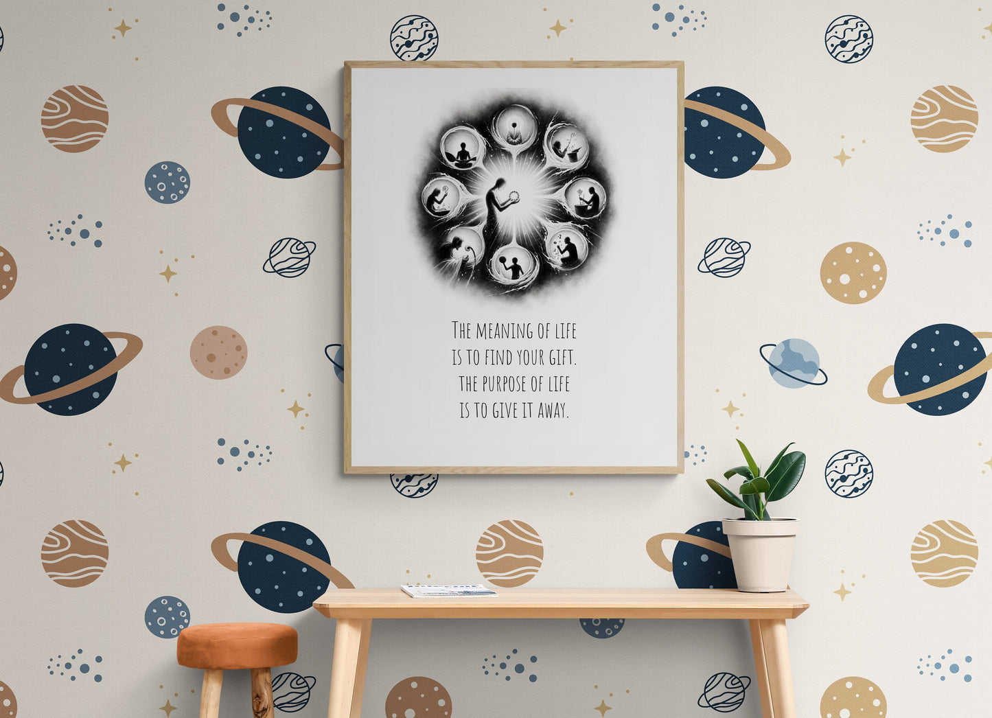 The Meaning Of Life Is To Find Your Gift from Pablo Picasso Inspirational Literature Art Print