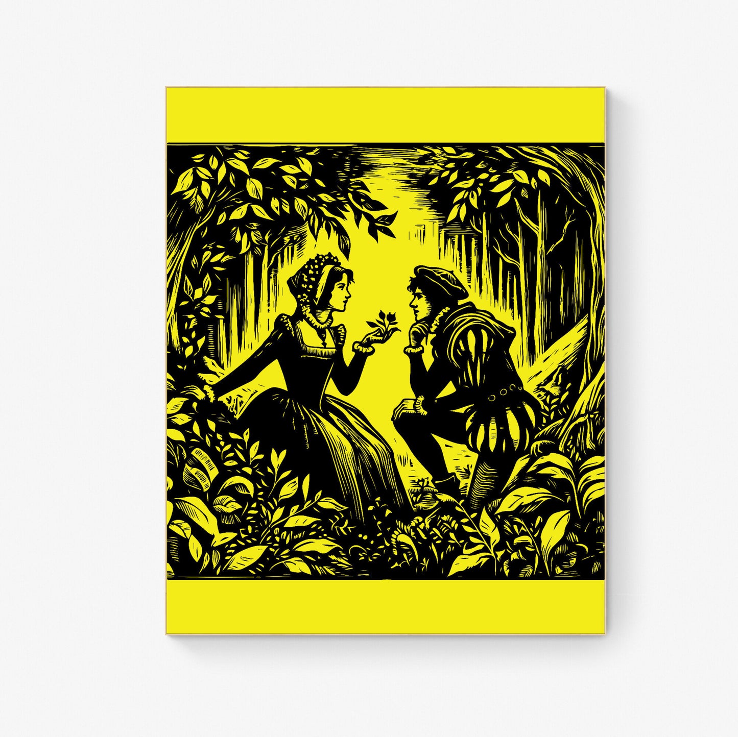 An Enchanted Walk Through The Forest of Arden Rosalind and Orlando William Shakespeare Lithograph Art Print