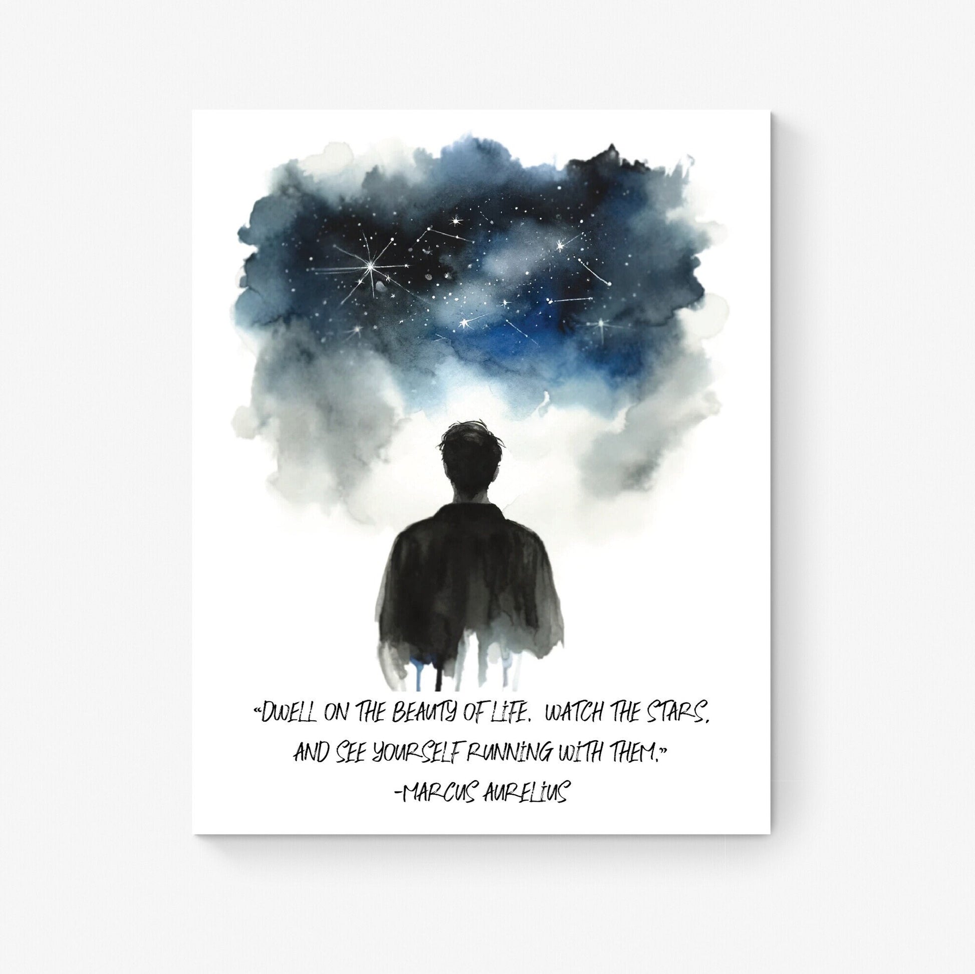 Dwell On The Beauty Of Life | Marcus Aurelius Antonius | Roman Emperor | History Home Decor | Wall Artwork | Inspirational Quote | Art Print