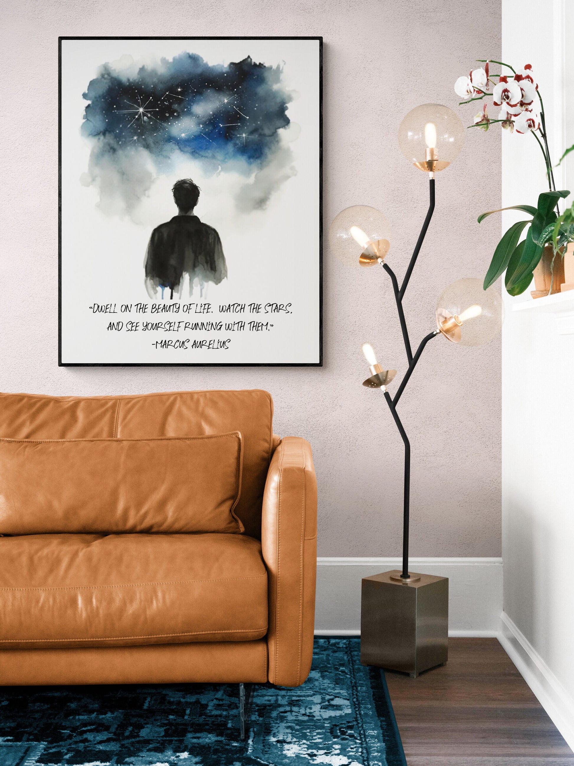Dwell On The Beauty Of Life | Marcus Aurelius Antonius | Roman Emperor | History Home Decor | Wall Artwork | Inspirational Quote | Art Print
