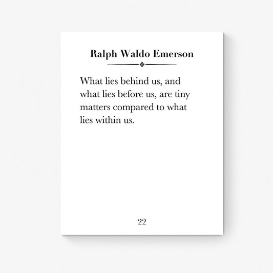 What Lies Behind Us | Ralph Waldo Emerson Quote | Home Decor Wall Artwork | Inspirational Gifts | Literary Book Page | Art Print