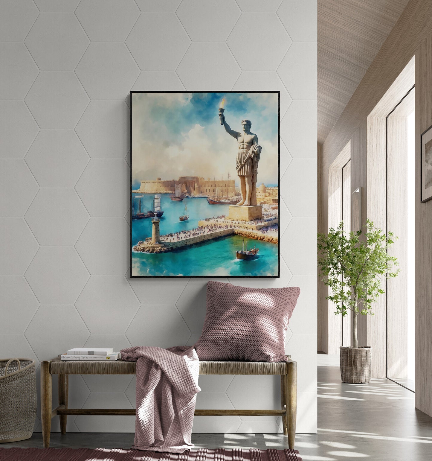 Seven Wonders of the Ancient World Tourist Poster | Travel | Cultural Home Decor | History | Wall Art Print