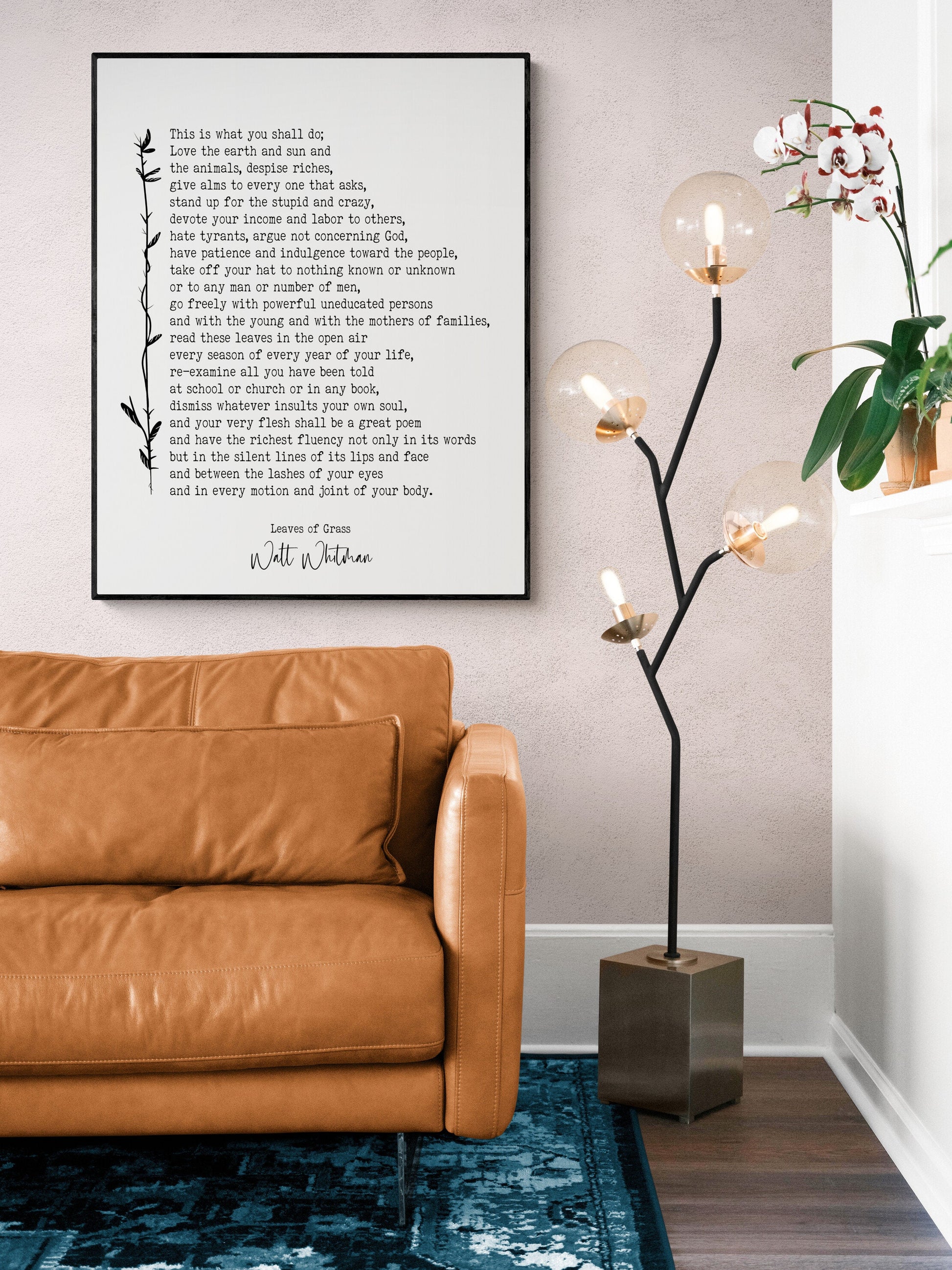 This Is What You Shall Do | Walt Whitman Quote Poem | Leaves of Grass | Poetry | Literary Book | Inspirational | Motivational Art Print