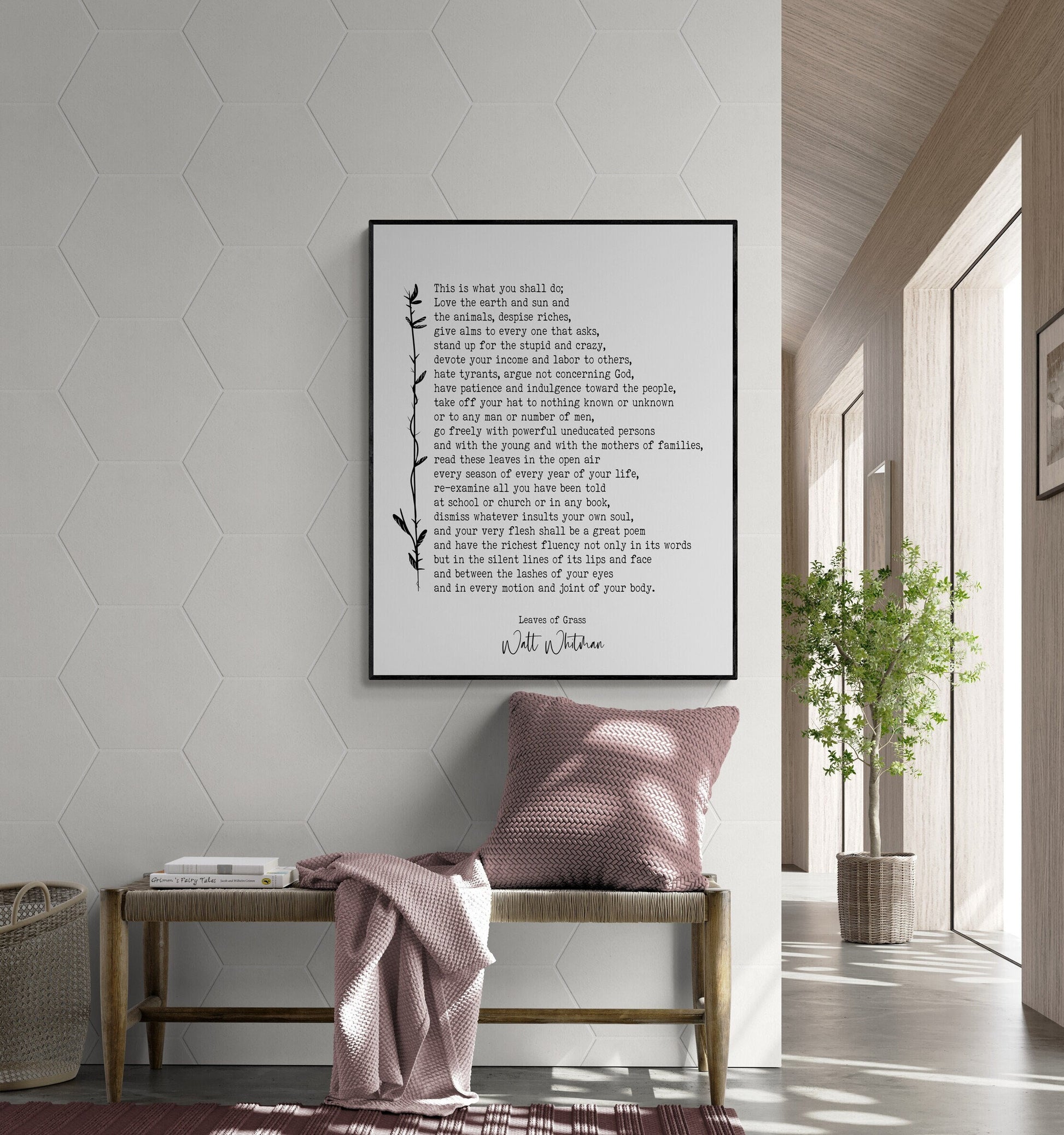 This Is What You Shall Do | Walt Whitman Quote Poem | Leaves of Grass | Poetry | Literary Book | Inspirational | Motivational Art Print