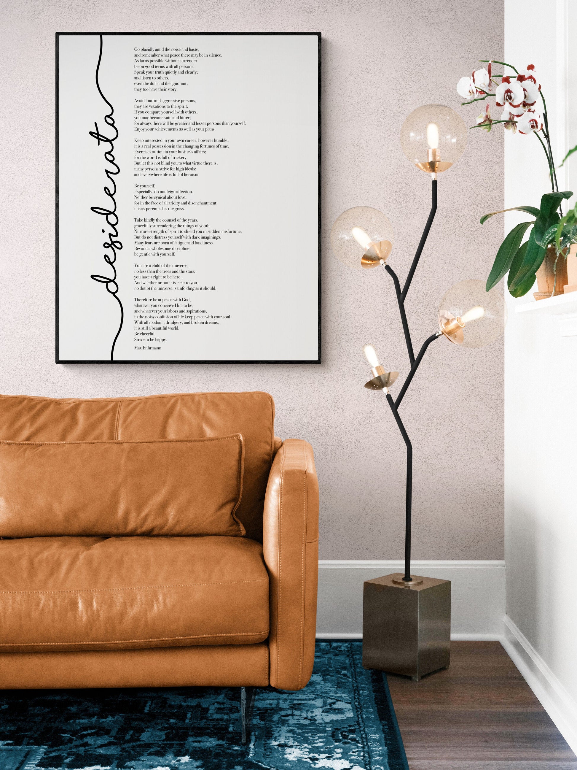 Go Placidly Amid The Noise And Haste | Max Ehrmann | Words For Life | Poem | Literary Book | Inspirational | Motivational Sketch Art Print