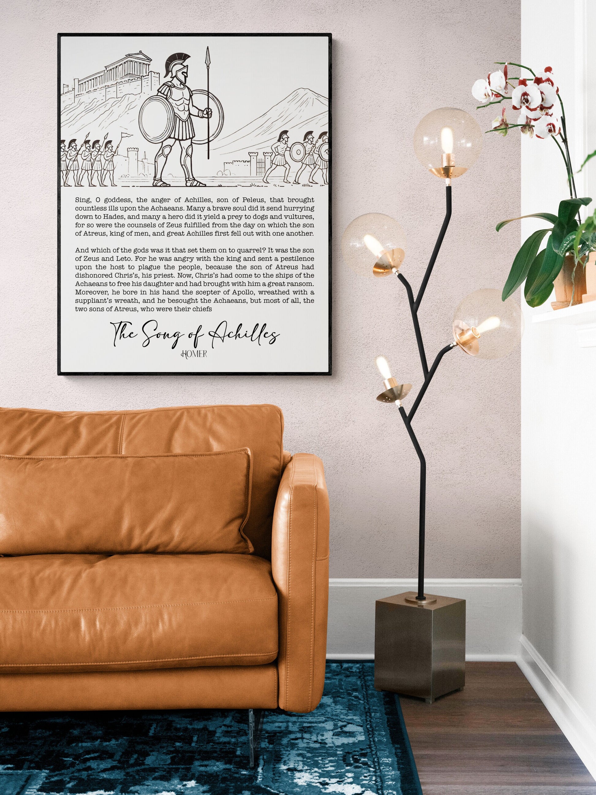 Sing O Goddess The Anger Of Achilles | Song | Homer's Iliad Poem | Poetry | Literary Book | Inspirational | Motivational Art Print