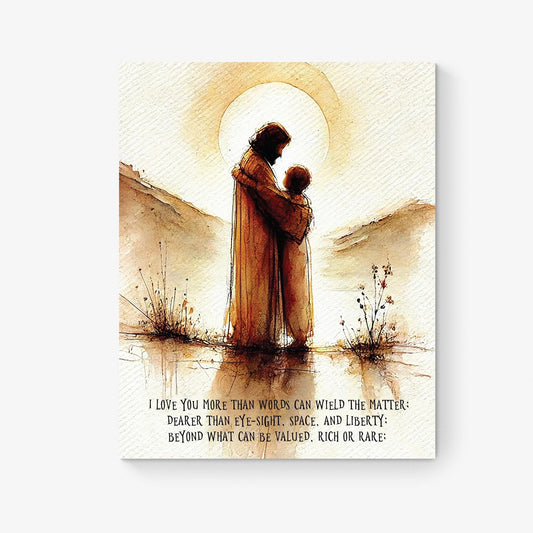 I Love You More Than Words by William Shakespeare | Literary | King Lear | Living Room | Home Decor | Watercolor Art Print