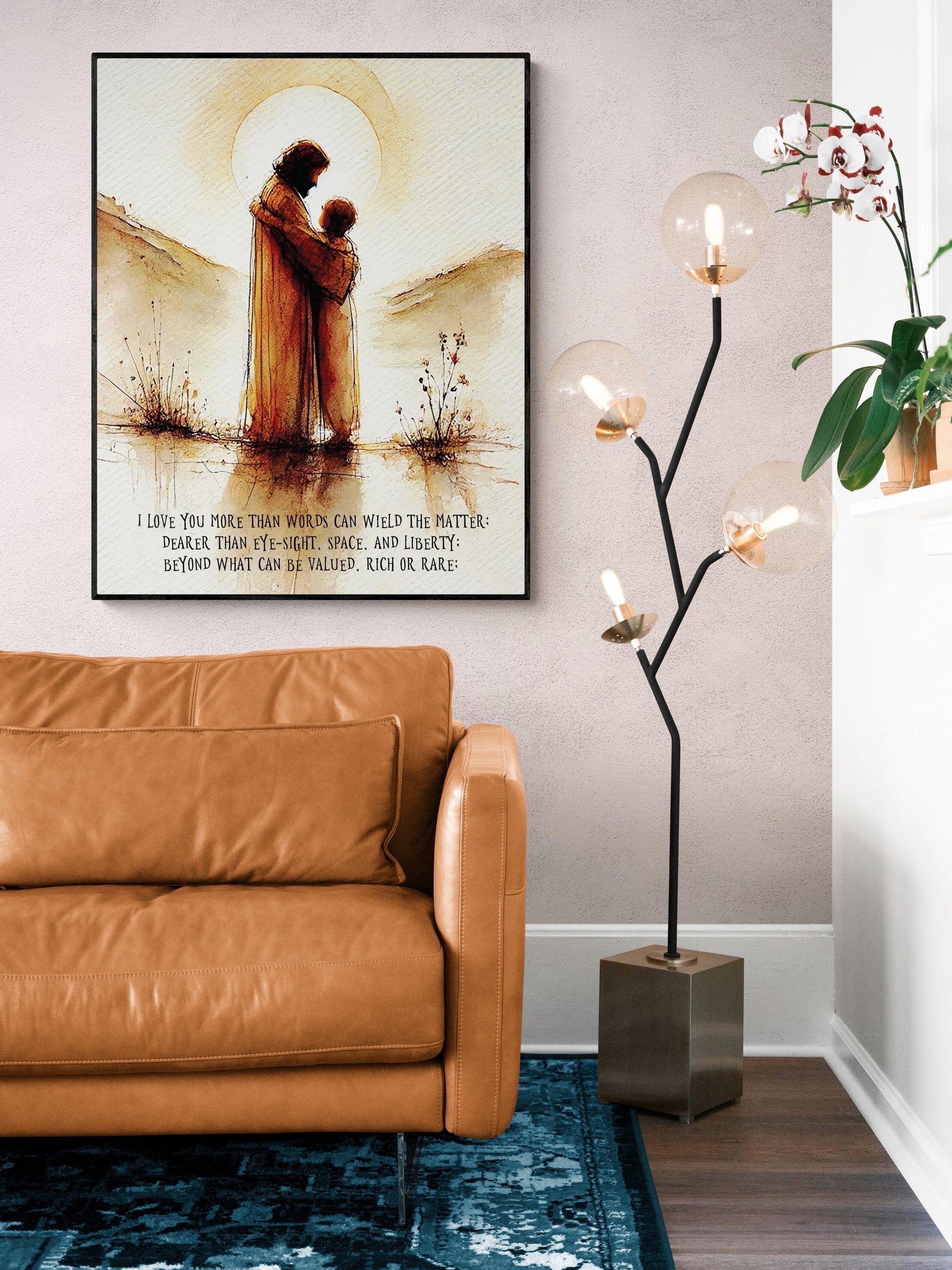 I Love You More Than Words by William Shakespeare | Literary | King Lear | Living Room | Home Decor | Watercolor Art Print