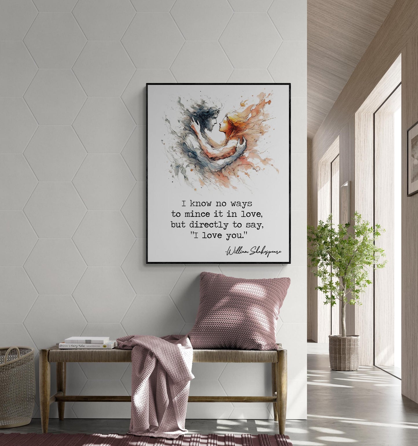 I Know No Ways To Mince It In Love by William Shakespeare | Literary | Henry VI | Living Room | Home Decor | Watercolor Art Print