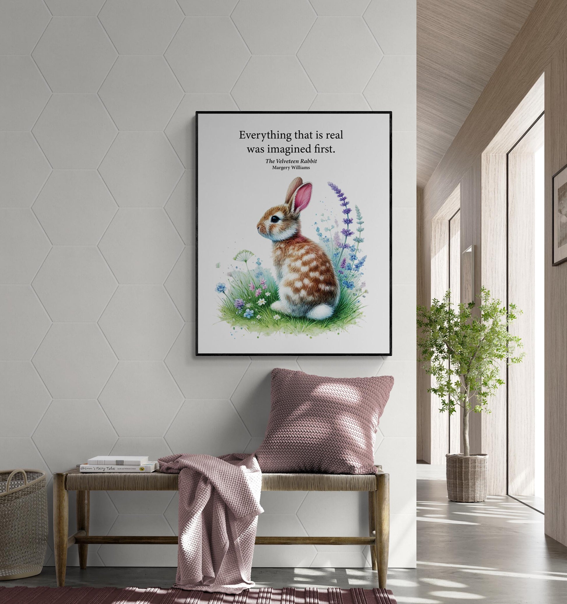 Everything That Is Real | The Velveteen Rabbit | Margery Williams | Children's Literature | Home Decor | Watercolor | Literary Art Print