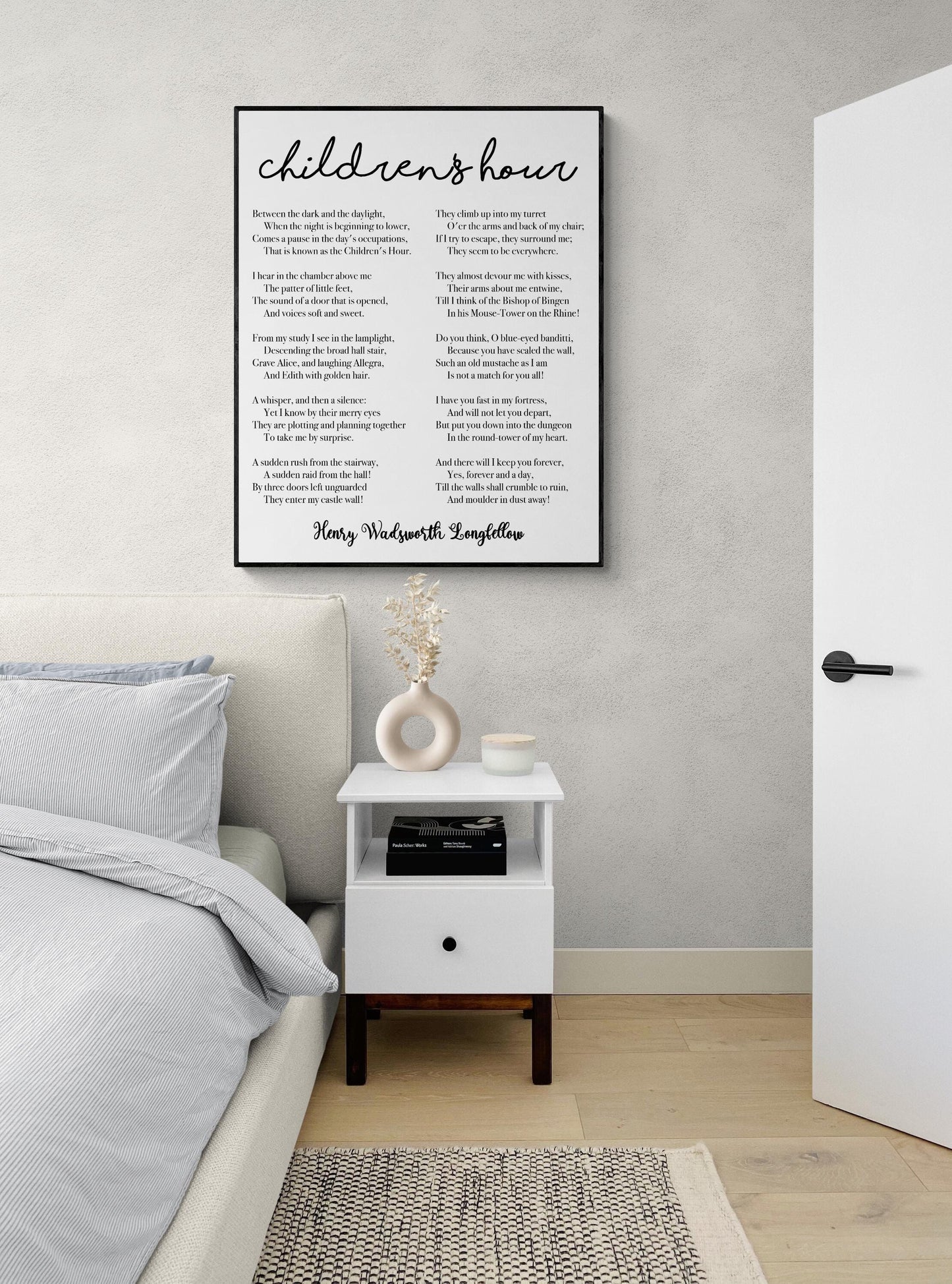 Children's Hour by Henry Wadsworth Longfellow | Poem Quote | Children Kids Parents | Inspirational | Living Room | Home Decor | Art Print