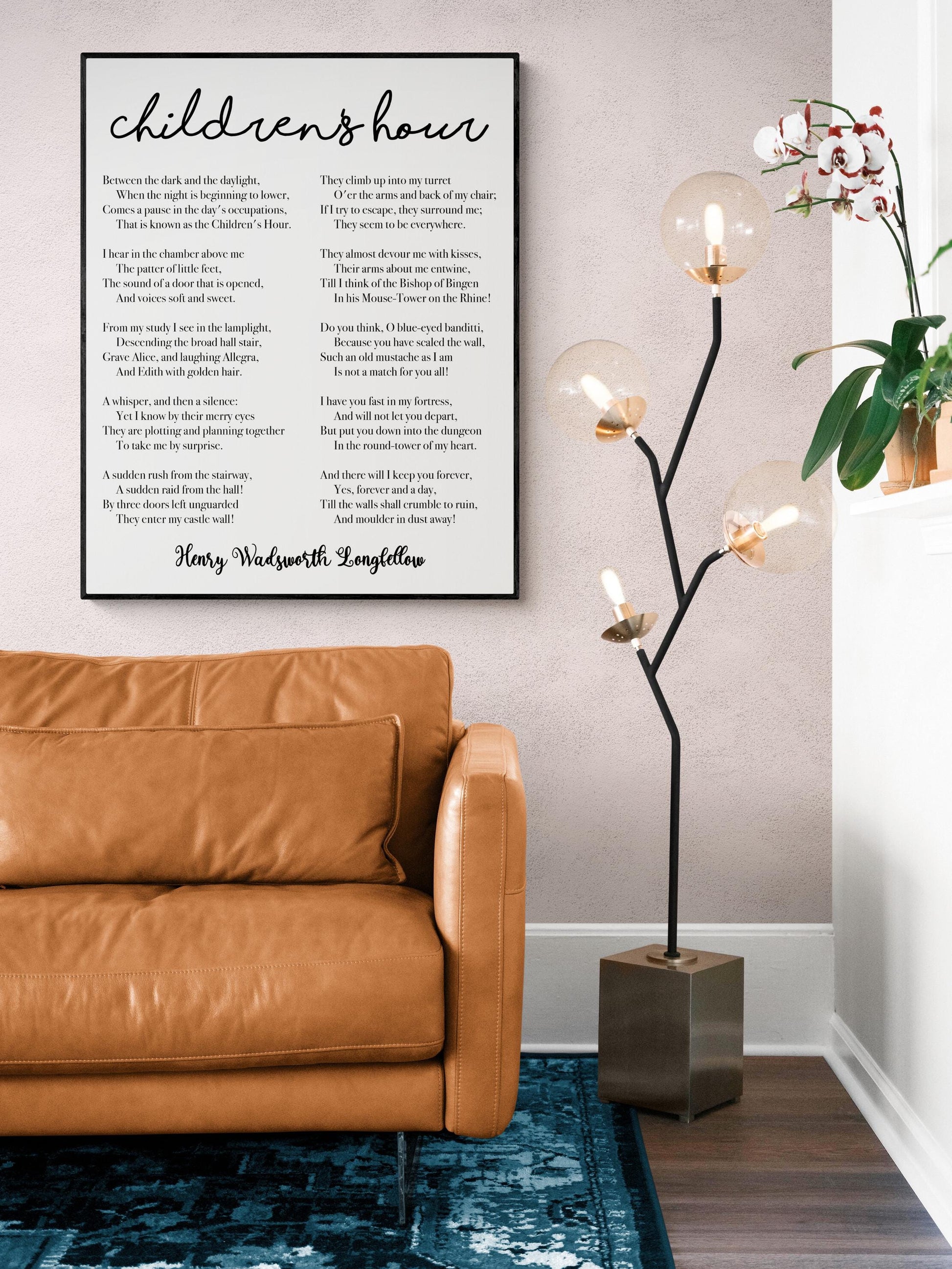 Children's Hour by Henry Wadsworth Longfellow | Poem Quote | Children Kids Parents | Inspirational | Living Room | Home Decor | Art Print