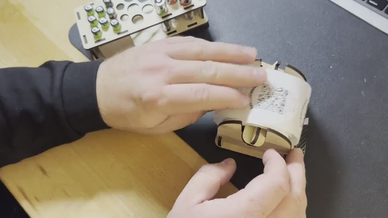Minimalist Wooden Sticker Dispenser