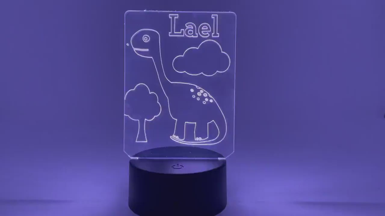 Brachiosaurus | Dinosaur Nightlight | Personalized LED Sign | Gifts for Kids | Kid Home Decor | Night Light for Kids