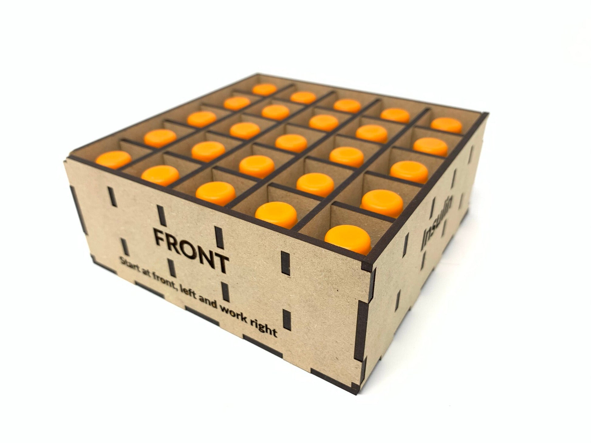 Diabetes Insulin Vial Storage Caddy | Holds Up to 25 Vials | Some Assembly Required