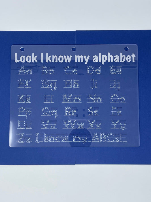 My ABCs | Look I Know My Series | Early Education | Penmanship Practice On Acrylic | Each letter of the Alphabet
