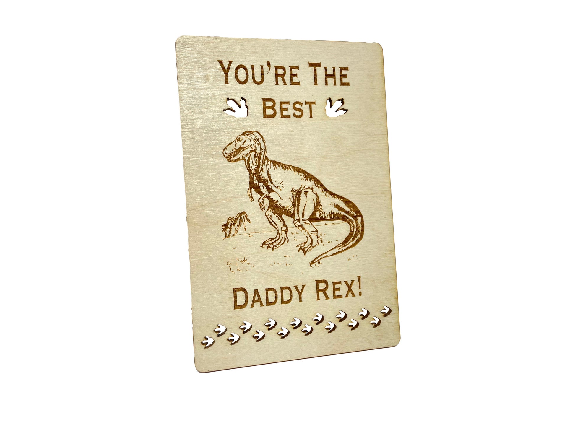 You're The Best Daddy Rex | Wood Card | Father's Day | Dad Birthday Gift | Dinosaurs Tyrannosaurus rex