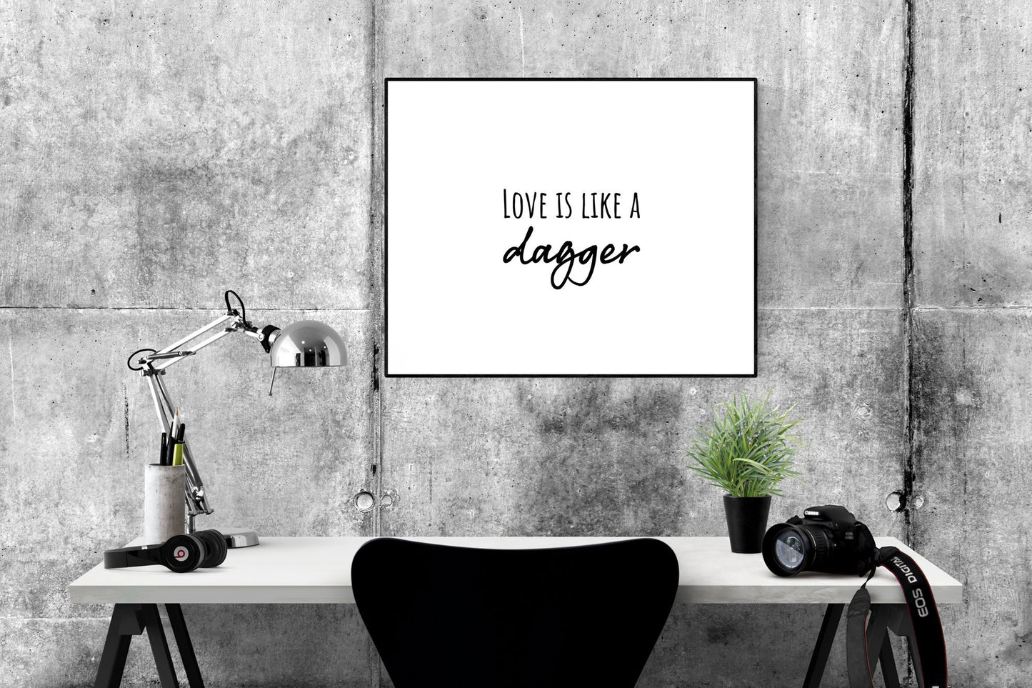 Love Is Like A Dagger | Gift for her | Anniversary | Love Art Print