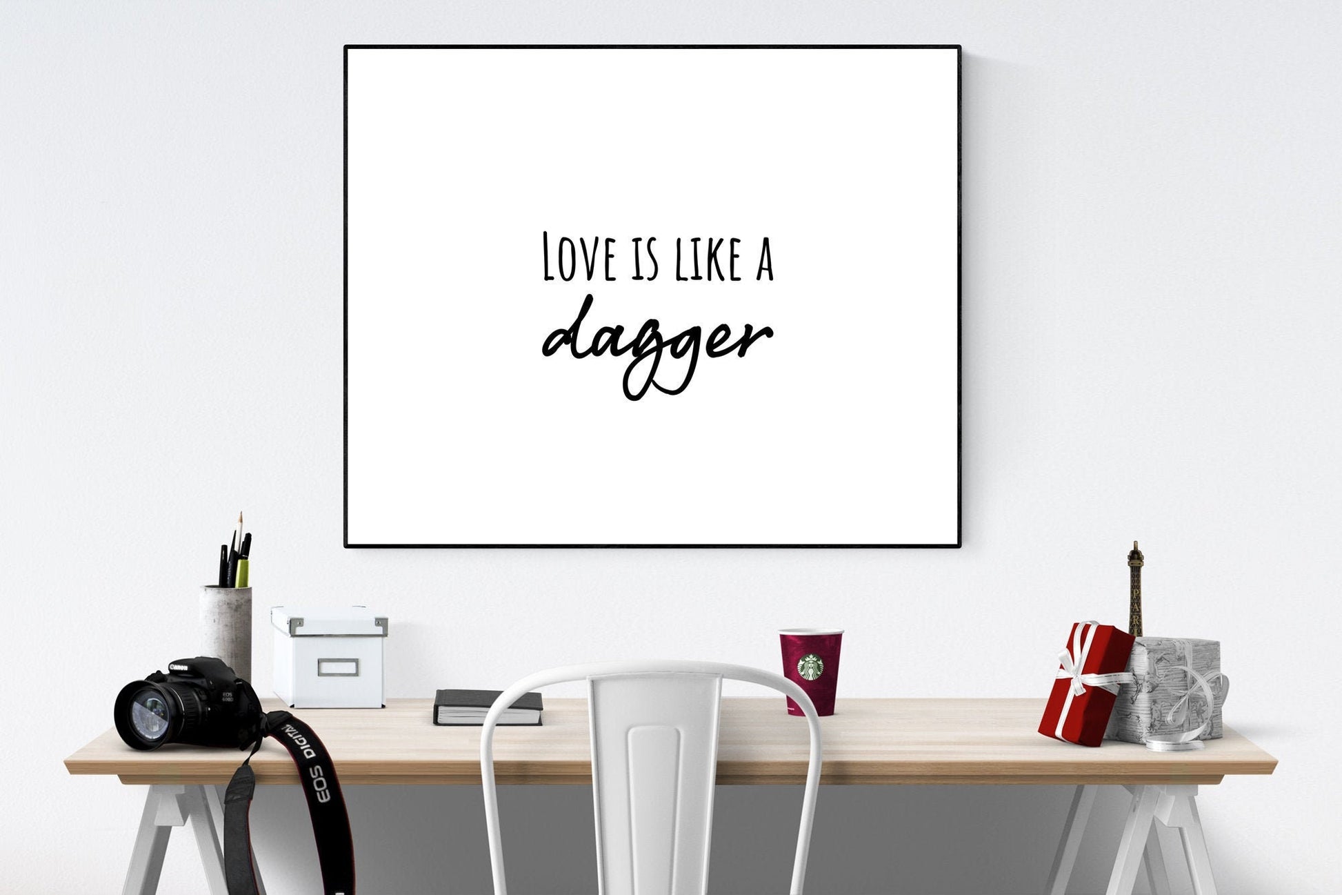 Love Is Like A Dagger | Gift for her | Anniversary | Love Art Print