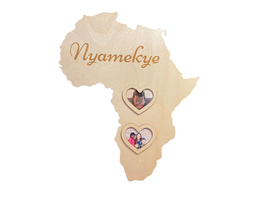 African Photo Memory Frame | Personalized Name | Home Decor