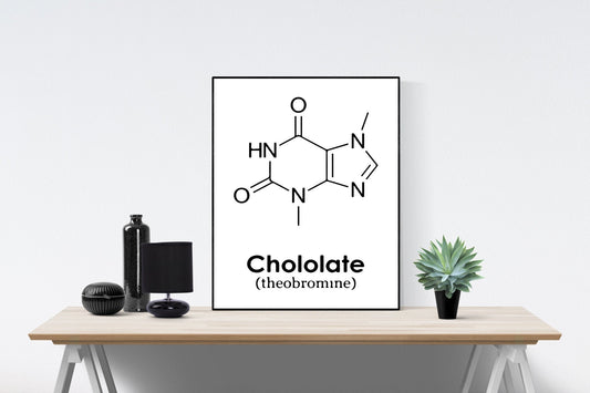Chocolate Molecular Structure | Science And Chemistry | Art Print