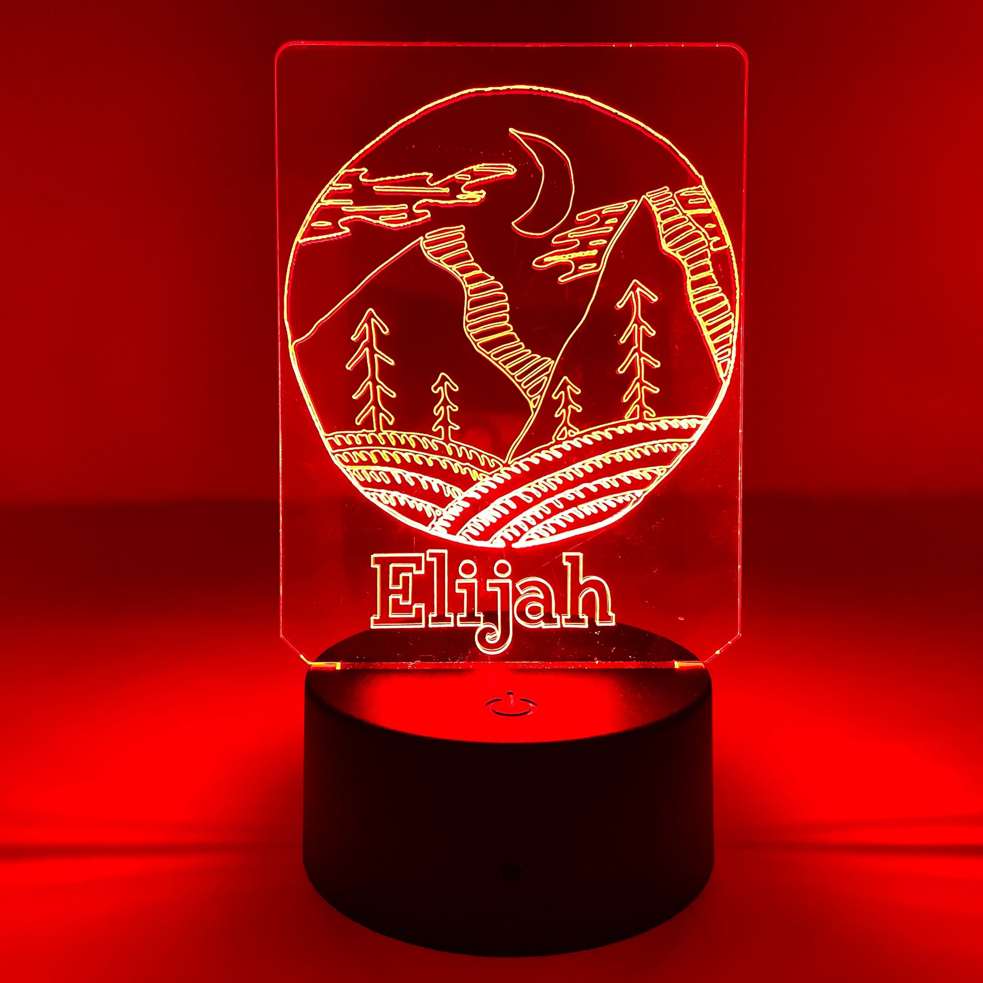 Mountains At Night | Personalized LED Sign | Gifts for Kids | Kid Home Decor | Night Light for Kids
