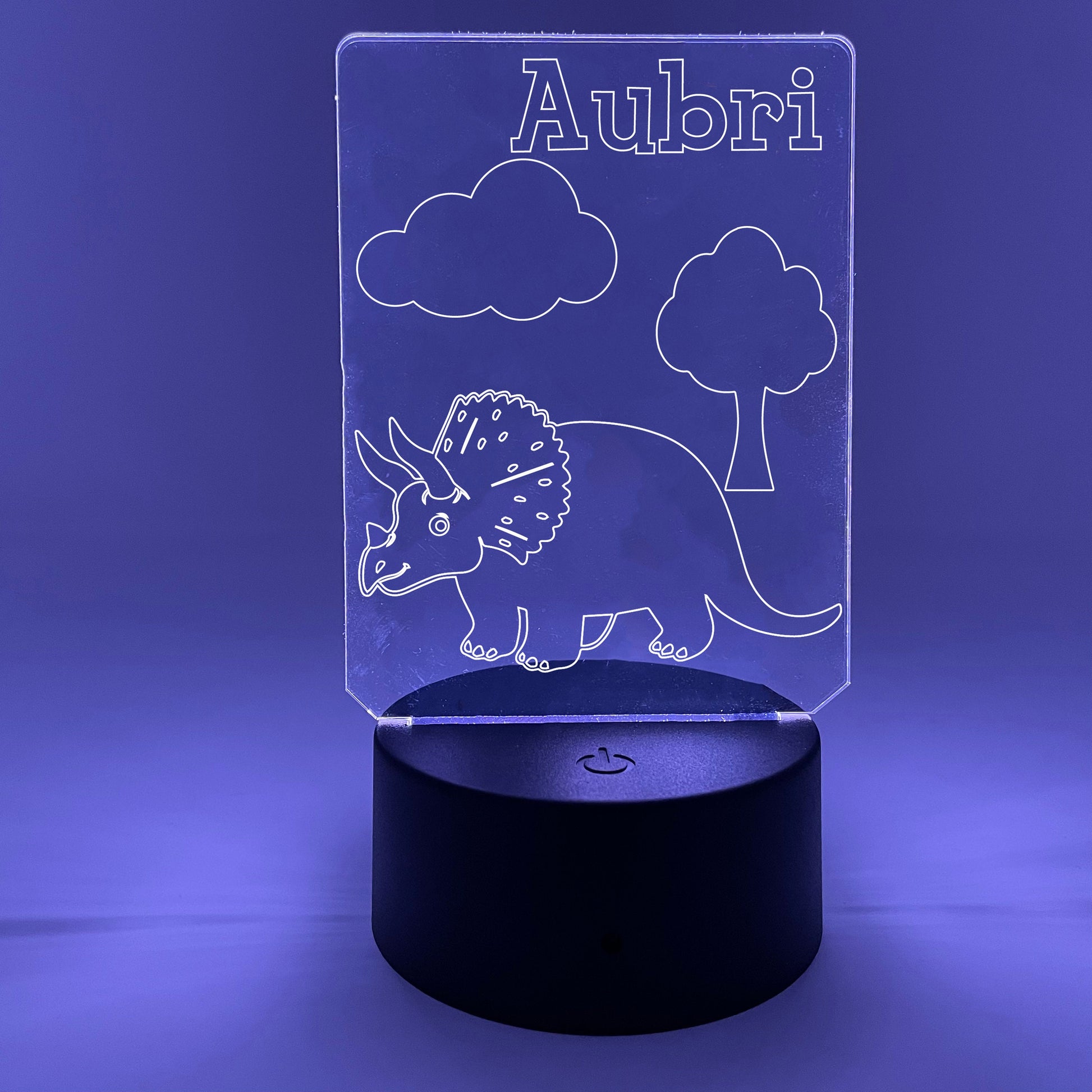 Triceratops | Dinosaur Nightlight | Personalized LED Sign | Gifts for Kids | Kid Home Decor | Night Light for Kids