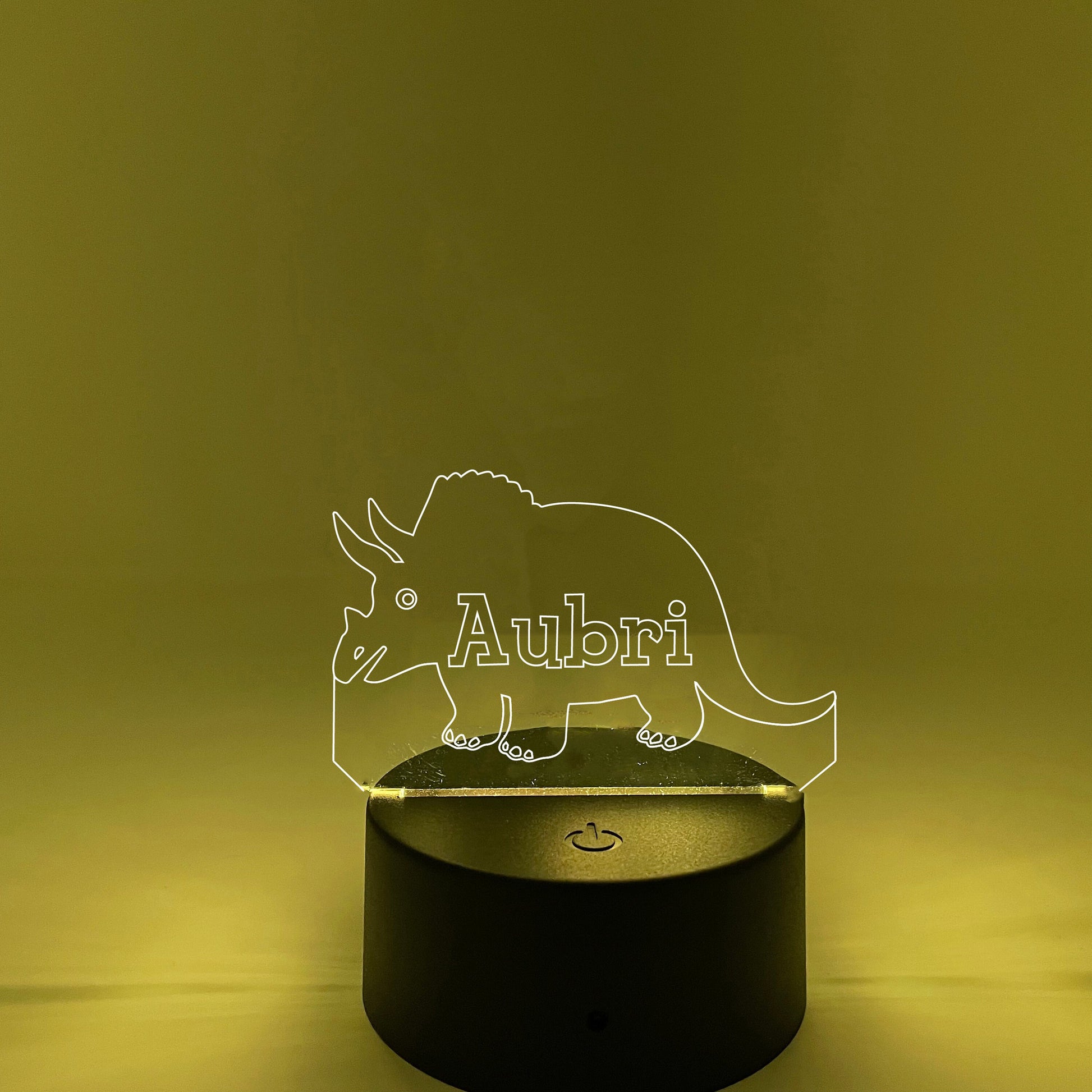 Triceratops | Dinosaur Nightlight | Personalized LED Sign | Gifts for Kids | Kid Home Decor | Night Light for Kids