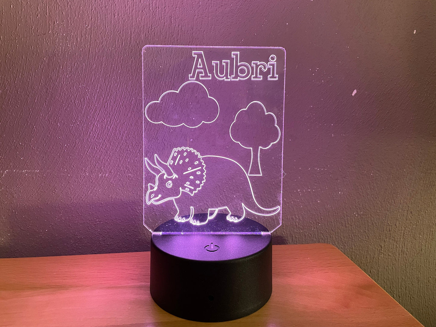 Triceratops | Dinosaur Nightlight | Personalized LED Sign | Gifts for Kids | Kid Home Decor | Night Light for Kids