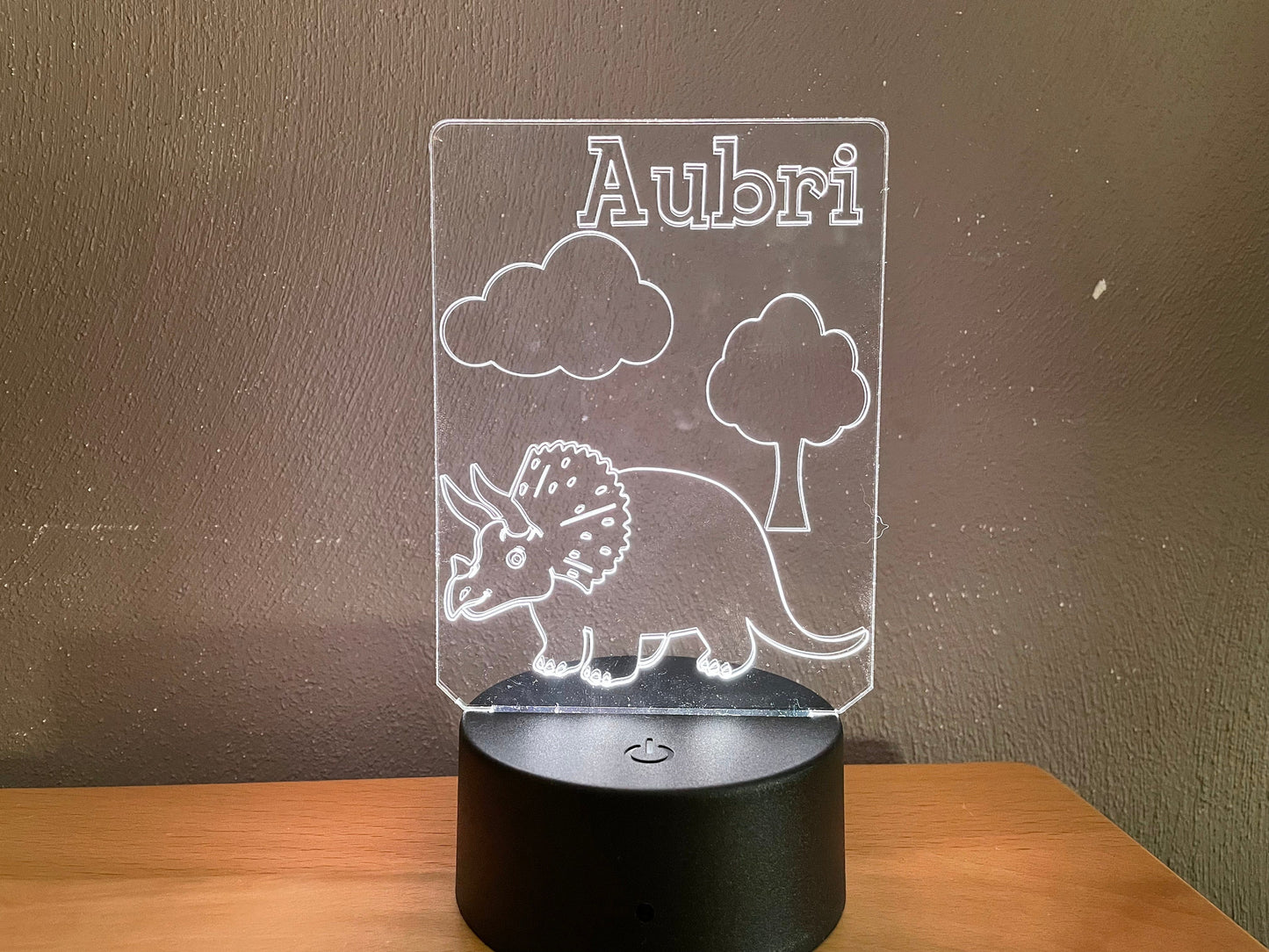 Triceratops | Dinosaur Nightlight | Personalized LED Sign | Gifts for Kids | Kid Home Decor | Night Light for Kids