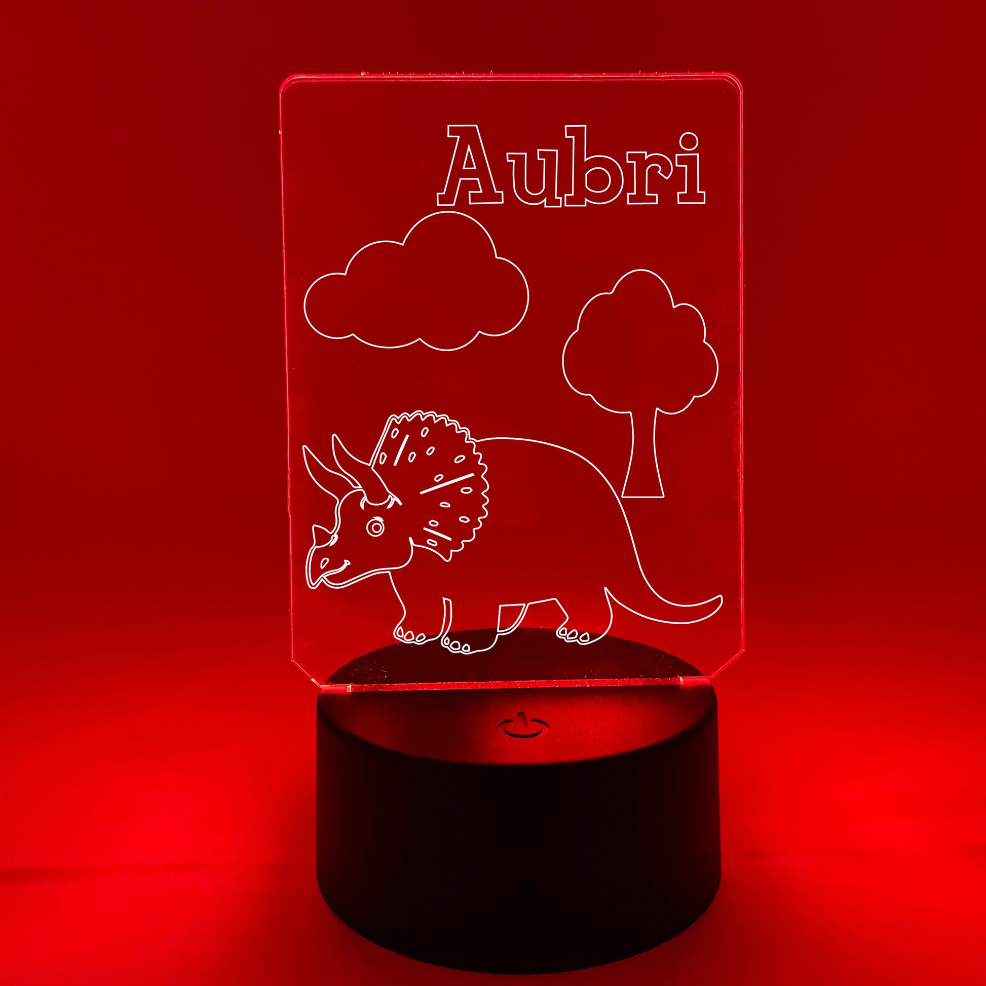 Triceratops | Dinosaur Nightlight | Personalized LED Sign | Gifts for Kids | Kid Home Decor | Night Light for Kids