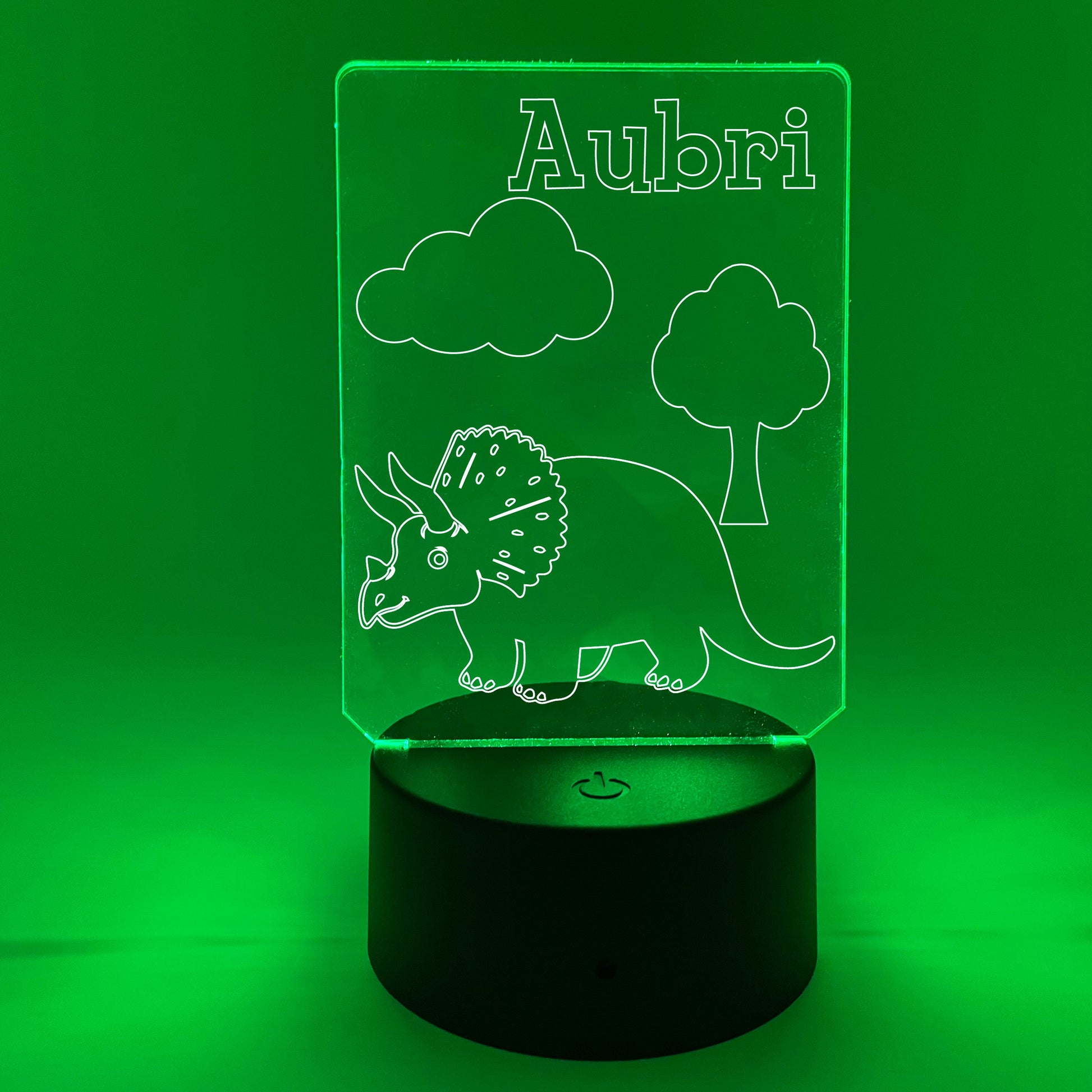 Triceratops | Dinosaur Nightlight | Personalized LED Sign | Gifts for Kids | Kid Home Decor | Night Light for Kids