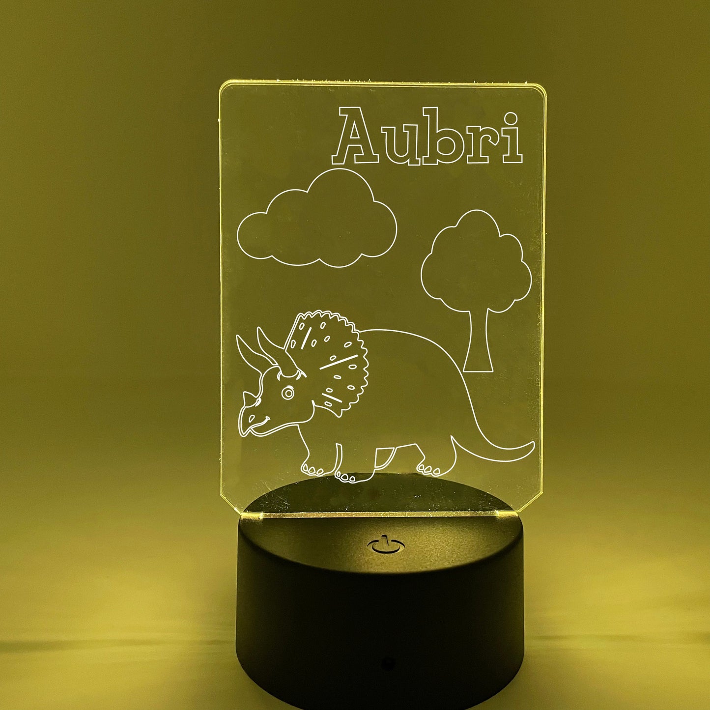 Triceratops | Dinosaur Nightlight | Personalized LED Sign | Gifts for Kids | Kid Home Decor | Night Light for Kids