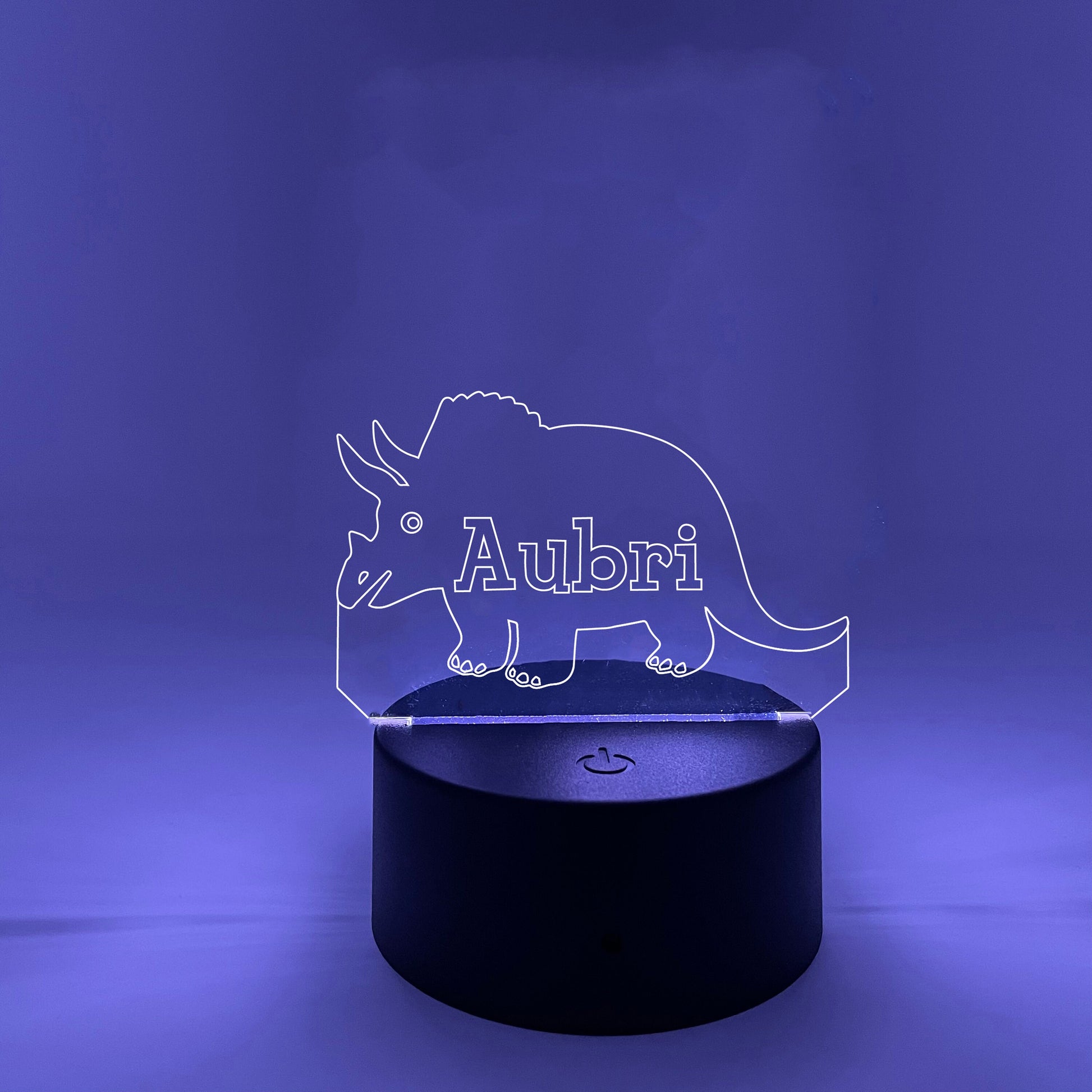Triceratops | Dinosaur Nightlight | Personalized LED Sign | Gifts for Kids | Kid Home Decor | Night Light for Kids