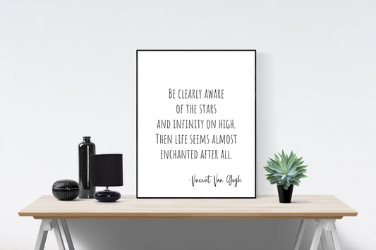 Be Clearly Aware Of The Stars And Infinity on High | Vincent Van Gogh | Art Print