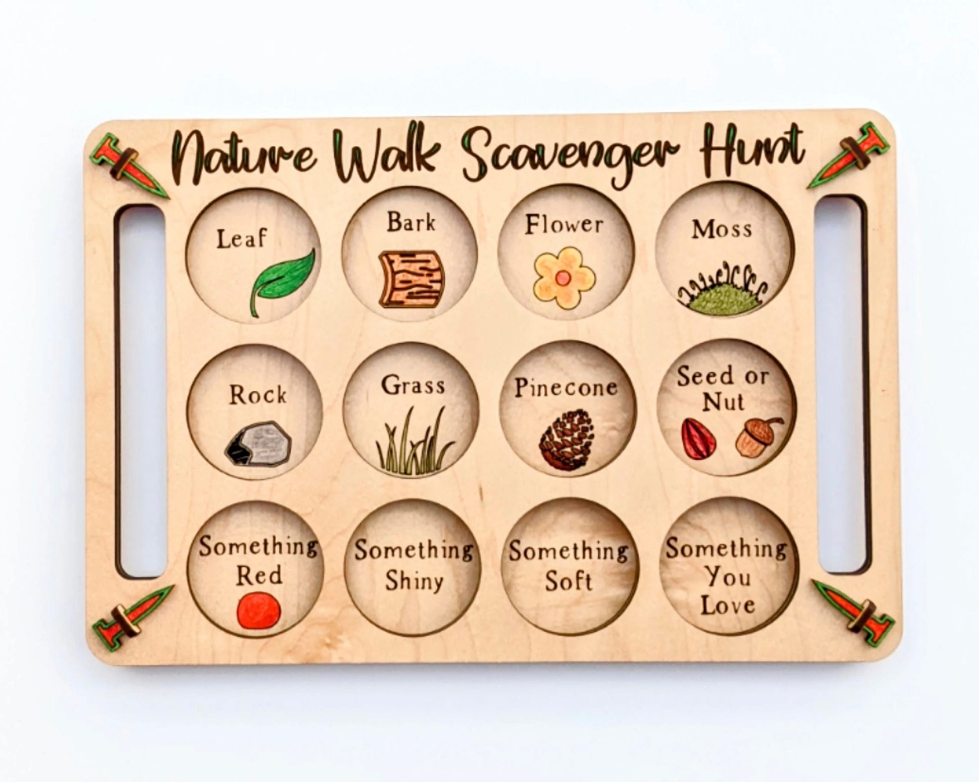 2 In 1 Beach Or Forest Scavenger Hunting Tray | Kids Outdoor Nature Activity Set | Assembly Required