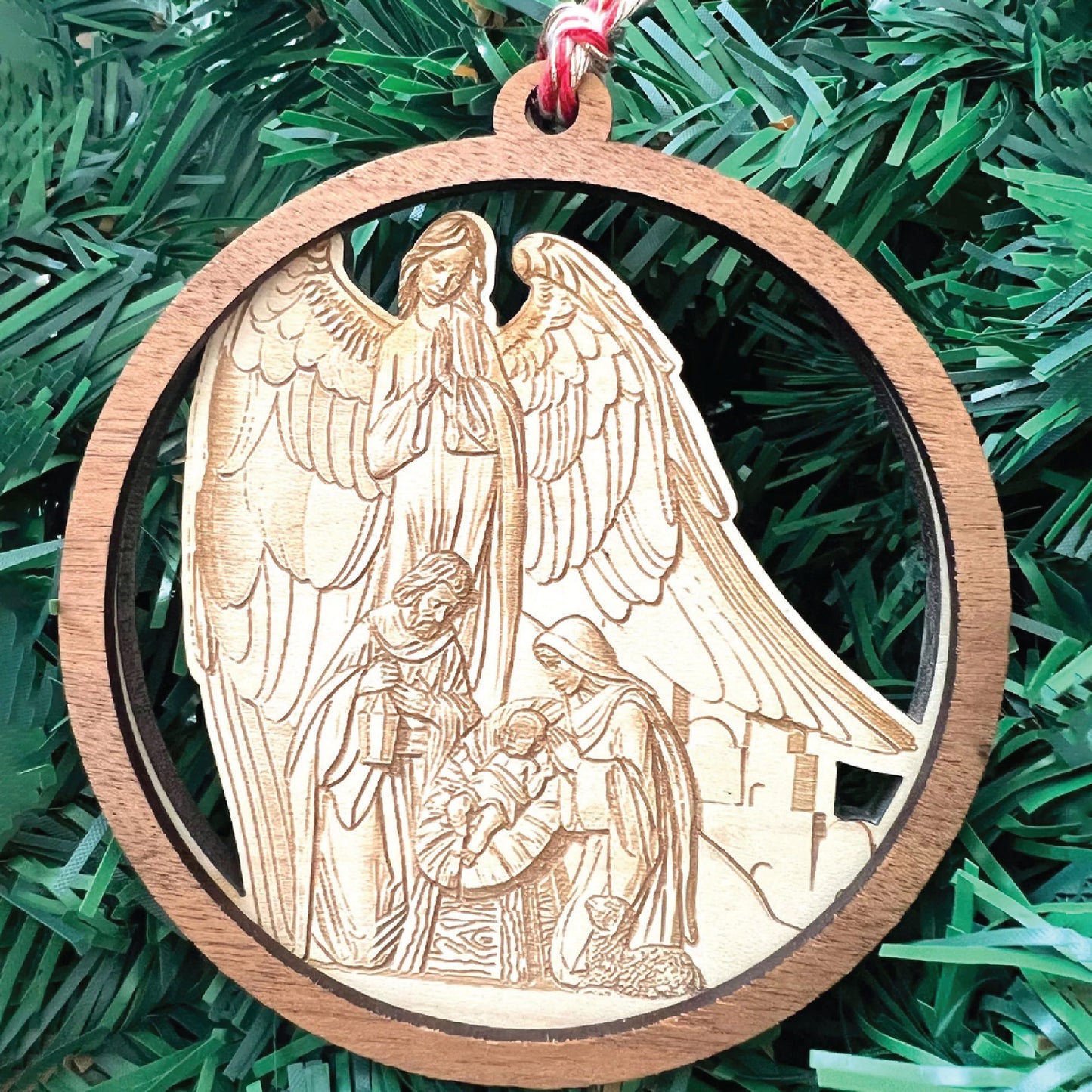 Angel and Nativity 3D Illusion Ornament | Gift | Christmas Tree