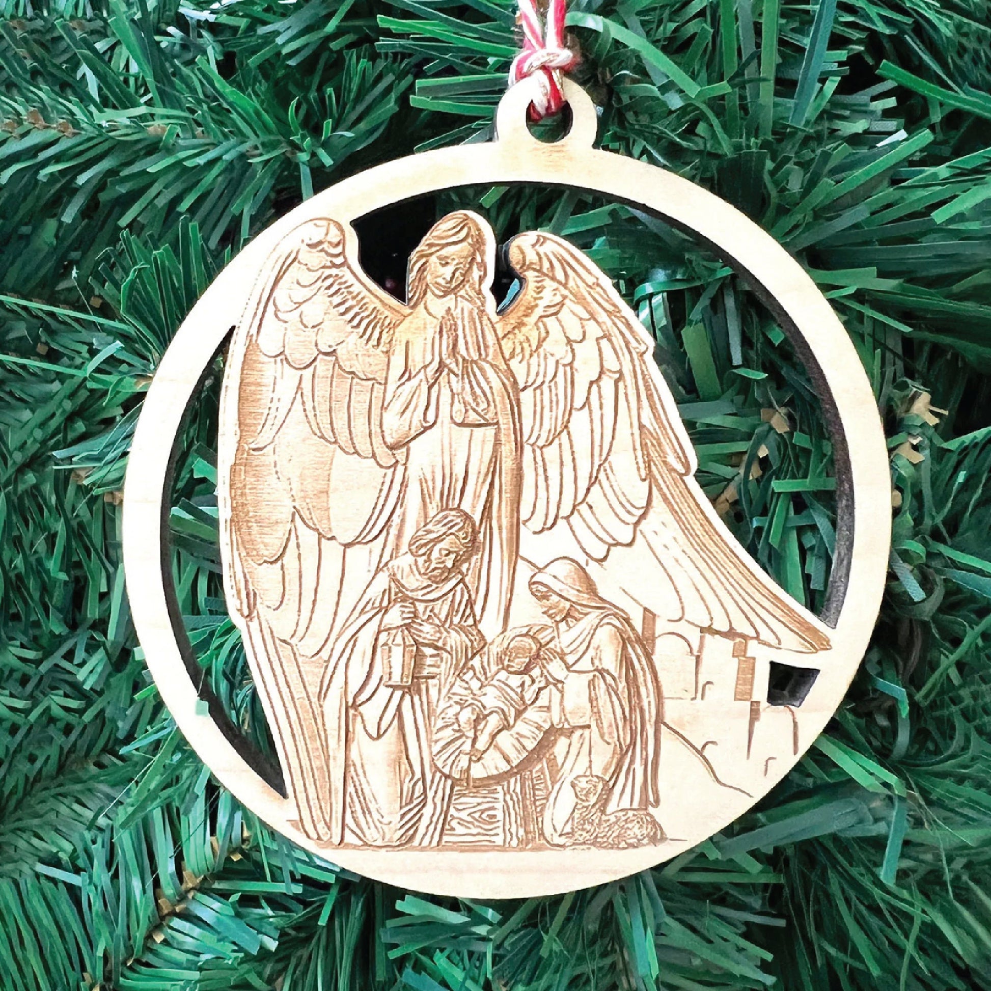 Angel and Nativity 3D Illusion Ornament | Gift | Christmas Tree