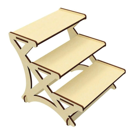 Tiered Tray Stand for Displaying Items | Completed Size: 7.8 x 7 x 7.1 In | Assembly Required