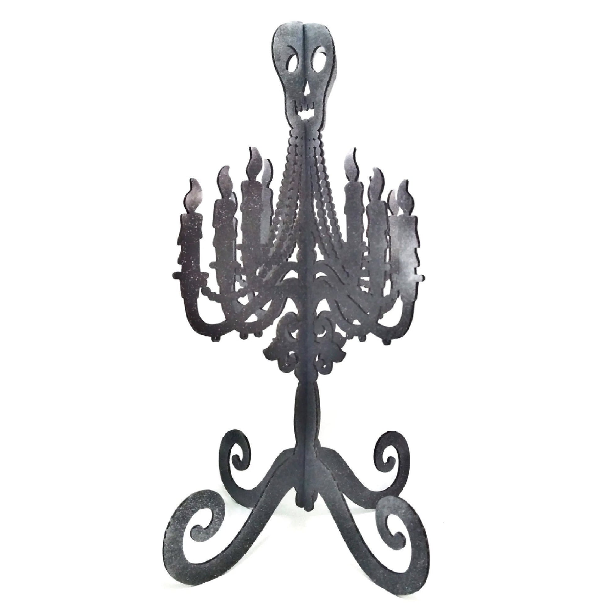 DIY Paint Your Own Ghoulish Halloween Décor Candelabra | Table Setting | Do It Yourself | Size: 9 x 9 x 16.5 in Paint and Assembly Required