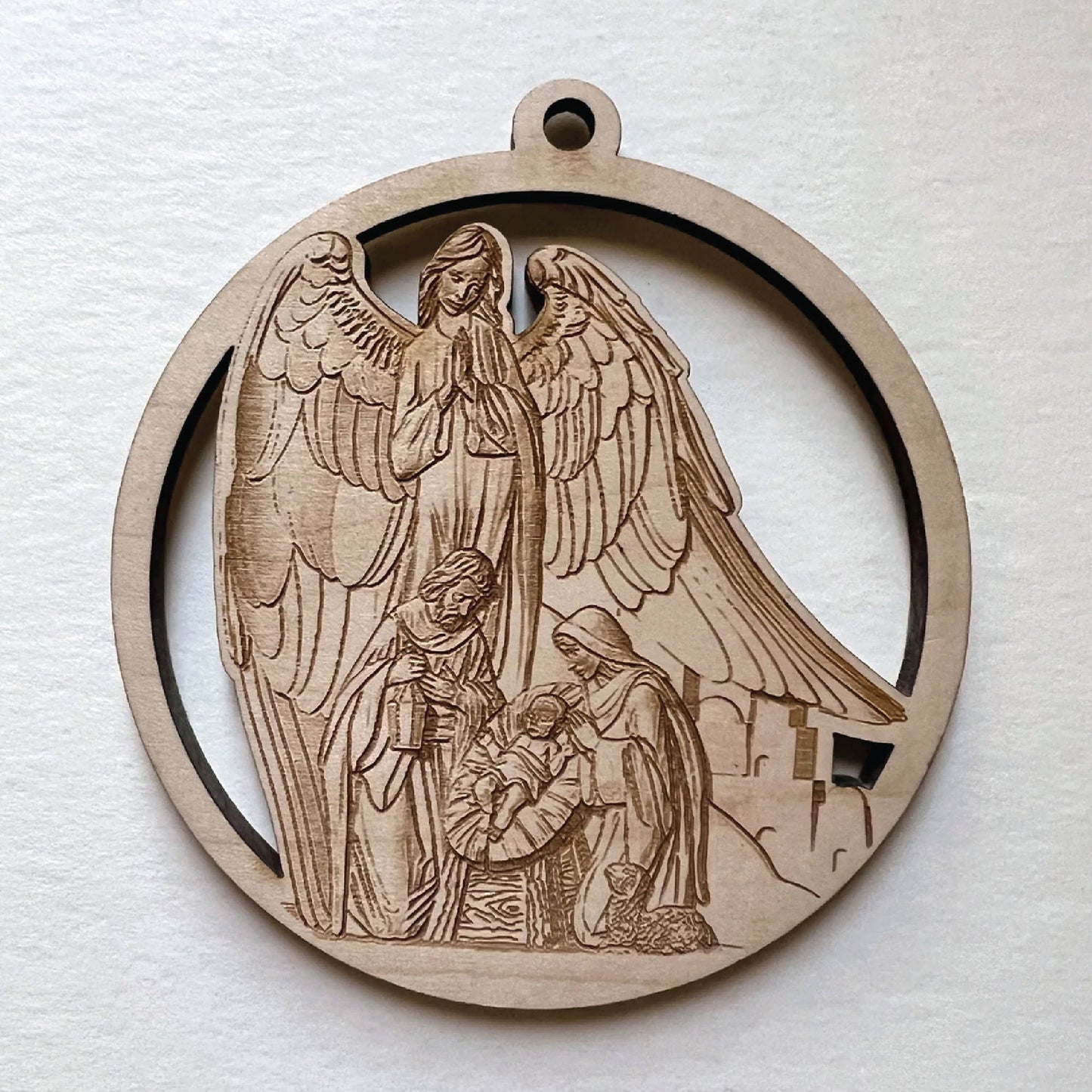 Angel and Nativity 3D Illusion Ornament | Gift | Christmas Tree