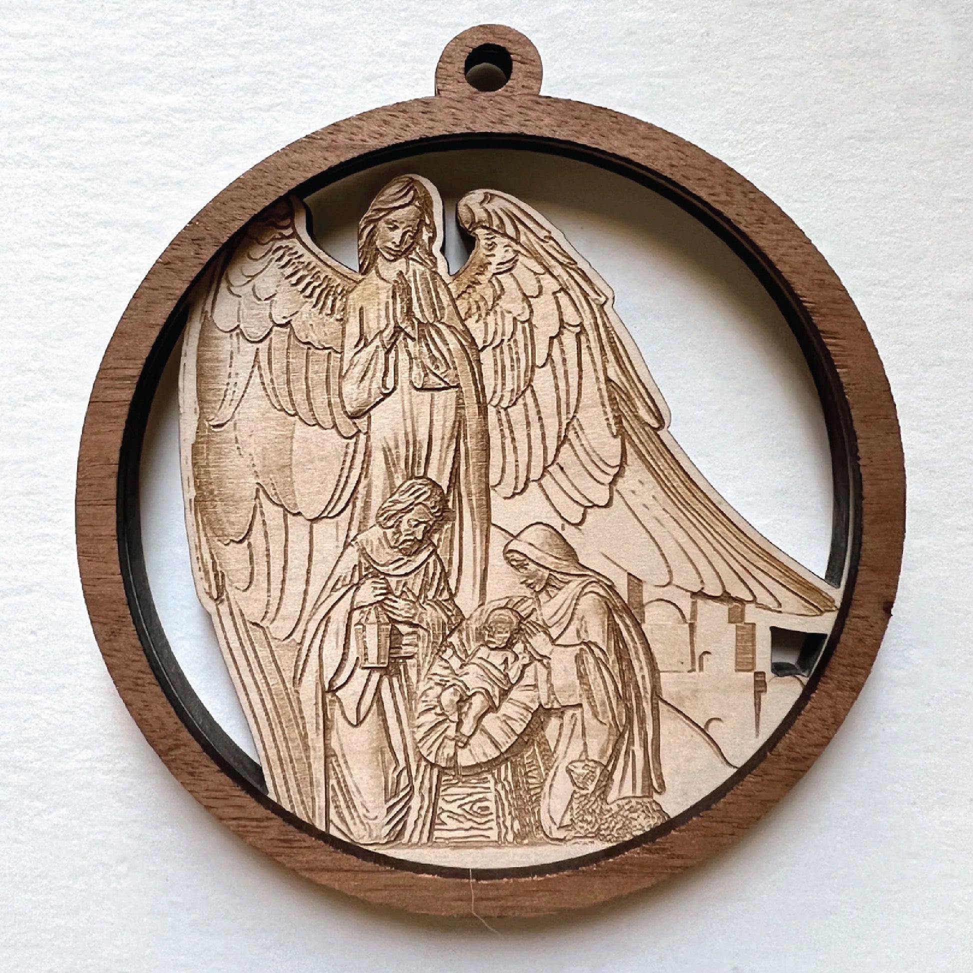 Angel and Nativity 3D Illusion Ornament | Gift | Christmas Tree